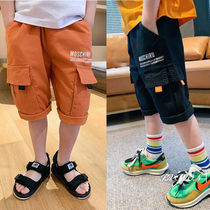 Boy Shorts Summer Slim 2021 New CUHK Scout 50% Pants Children Pure Cotton Summer Pants Horse Pants