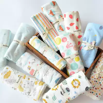 Newborn single-layer cotton cloth wrapped cloth baby hug shoulder bag towel baby cotton swaddling scarf Four Seasons thin