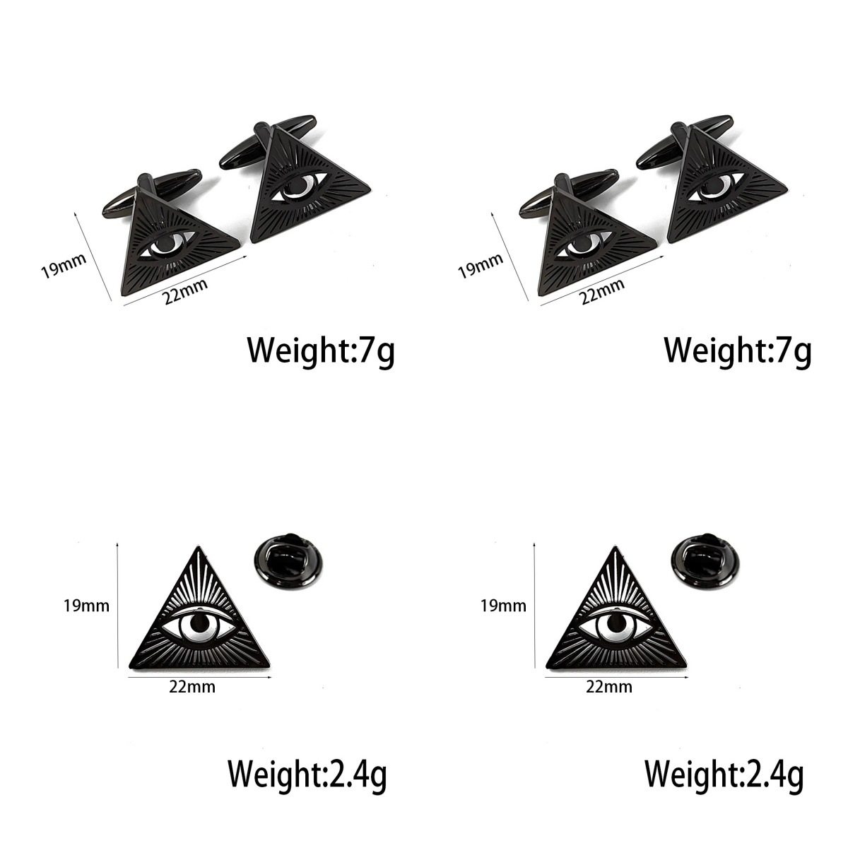 Cross-Border Hot-Selling God's Eye Brooch Cufflinks, Light Luxury Design, Personalized Suit Jacket Accessories