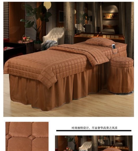 Vàng Beauty khăn trải giường denim bông Plush thẩm mỹ viện châu Âu rộng khăn trải giường massage chung 80 - Trang bị tấm ra giường spa