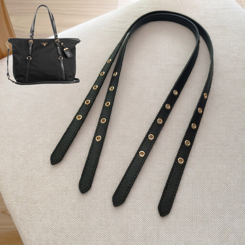 Suitable for Prada Replacement Shoulder Strap Bag Accessories, Black Cross-Pattern Shopping Bag Tote Bag Strap, Genuine Leather Single Shoulder Strap Suitable for Prada Replacement Shoulder Strap Bag Accessories, Black Cross-Pattern Shopping Bag Tote Bag Strap, Genuine Leather Single Shoulder Strap