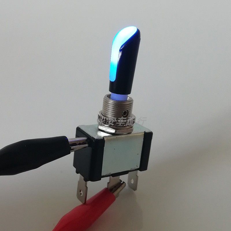 Imported car switch modified third gear rocker dial gear universal rocker button blue 12V20A four feet new