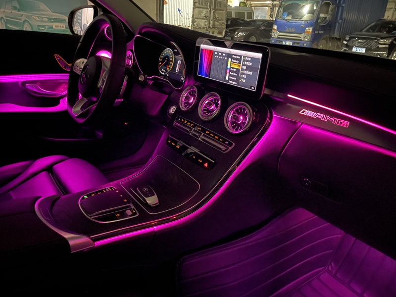 15-21 Models of Mercedes-Benz C180Lc260L, Glc200Glc260 Upgraded to Popular 7-Piece Set of 64-Color Ambient Lighting