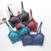 Đồ lót ngủ liền mạch một mảnh của phụ nữ A348 Nhật Bản sóng nhỏ không có vòng thép tập hợp áo ngực yoga - Đồ lót thể thao áo thun tập gym