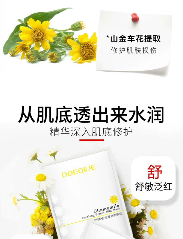 Dongyi Qiwei Chamomile Mask Hydrating Repair Red So nhẹ Moisturising Sensitive Skin Special Bloodshot Female - Mặt nạ dưỡng trắng da mặt