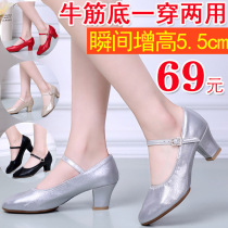 Beautiful Autumn Square Dance Shoes in Fur Female Fitness Red Soft Soft Soft Soft Soft Football Shoes