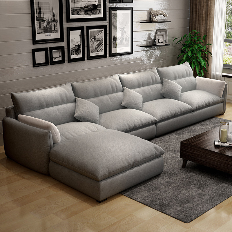 Limei Poetry Cloth Art Sofa Modern Living Room Cloth Sofa Nordic Wind Latex Sofa can be detached to wash livingroom Cosmetic Artisan