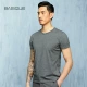 Áo 5 chân đế tròn màu cổ điển Yuanben 010078 xu hướng áo thun ngắn tay nam mùa hè mới thon gọn màu áo thun nam tay ngắn có nón