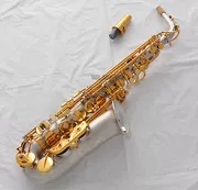 Đẹp saxophone satin niken Eb alto ống vàng chìa khóa cao F chuyên nghiệp chơi nhạc cụ saxophone / ống