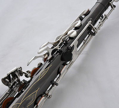 Mua sắm saxophone Chuyên nghiệp màu đen bạc phụ ống niken vàng Chuông cao F mới chơi nhạc cụ saxophone / ống - Nhạc cụ phương Tây guitar điện