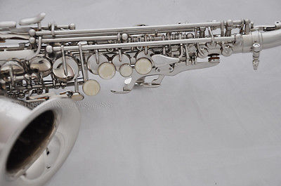 Đẹp saxophone bạc niken cong nữ cao ống Bb cao F chuyên nghiệp chơi nhạc tây đàn bass