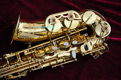 Mua sắm saxophone vàng chuyên nghiệp của Mỹ Leiden Eb alto gió cao F chơi nhạc cụ saxophone / ống - Nhạc cụ phương Tây đàn vĩ cầm