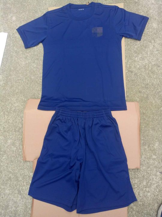 Blue physical training clothing summer physical fitness clothing short-sleeved distribution physical fitness training clothing T-shirt men