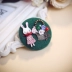 Thời trang Hàn Quốc dễ thương màu sắc thỏ hoa giỏ trâm pin cổ áo phụ nữ retro corsage với đồ trang sức hoa cài áo Trâm cài
