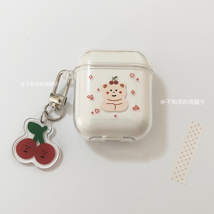 Original cherry bear for Apple airpods bluetooth headset 2 3 generation airpods pro protective cover