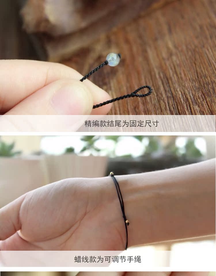 Mặt trăng xám Qinghui rất tốt tay dây mắt cá chân 925 bạc tốt lành voi tự làm vần nông lưu trữ đầy đủ 58 nhân dân tệ - Vòng chân lắc chân nam