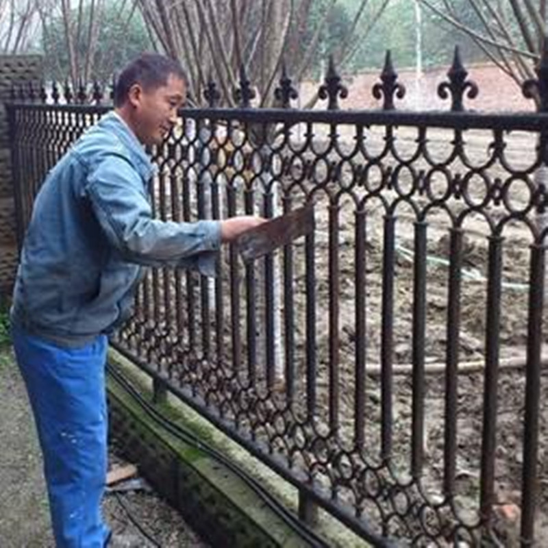 Refurbished European-style balcony railing flower rack hanging succulent green dill flower rack wall-mounted wrought iron multi-layer flower pot rack