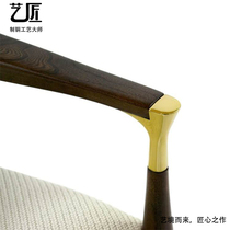 Artist Net Red new Chinese style light luxury special chair sofa pure copper armrest furniture accessories Tanabata yellow