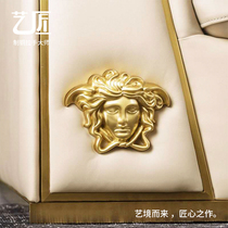 Artist brass light luxury sofa female head accessories Italian custom pure copper Versace portrait Tanabata factory direct sales