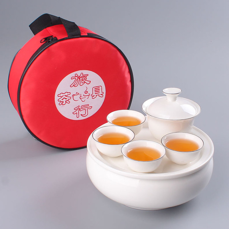 Gaiwan Kung Fu Tea Set Travel Set, Portable High-Quality Ceramic Tea Cup for Home Use, Suitable for Chaoshan Gongfu Tea Gaiwan Kung Fu Tea Set Travel Set, Portable High-Quality Ceramic Tea Cup for Home Use, Suitable for Chaoshan Gongfu Tea