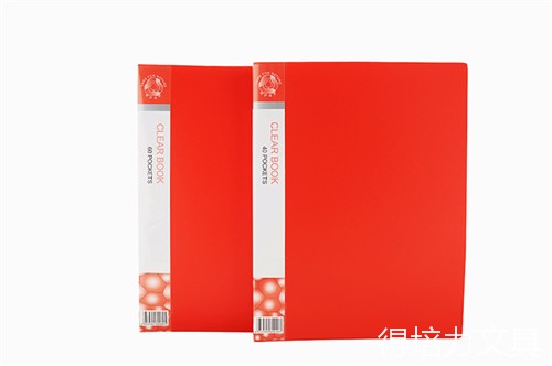 Depeili China Red folder Recitation folder Speech multi-layer insert transparent A4 information book 20 40 60 pages