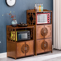 Nanzhu Domestic Dining Side Cabinet Storage Bowl Cabinet Wine Cabinet Tea Water Cabinet Cupboard cabinet Sub-floor leaning against wall containing cabinet