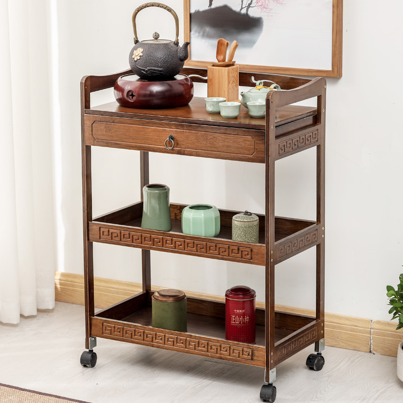 Hotel Two-three-floor dining room Small trolleys to collect the dining car Dining Car Tray Hotel Mobile with wheels on the Vegetable Rack Nanzhu