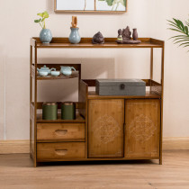 Living room stand kettle tea cabinet Solid wood Chinese water dispenser cabinet Bucket cabinet Office small tea rack Dining side cabinet