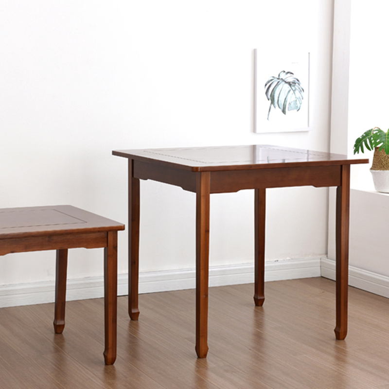 Nanzhu Small Square Table Small Family Dining Table Retro Mahjong Table Cards Table Square Table Solid Wood Table Tea Table Home