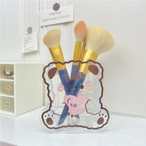 Acrylic pen holder creative cartoon cute simple student stationery girl heart desktop decoration makeup brush storage box