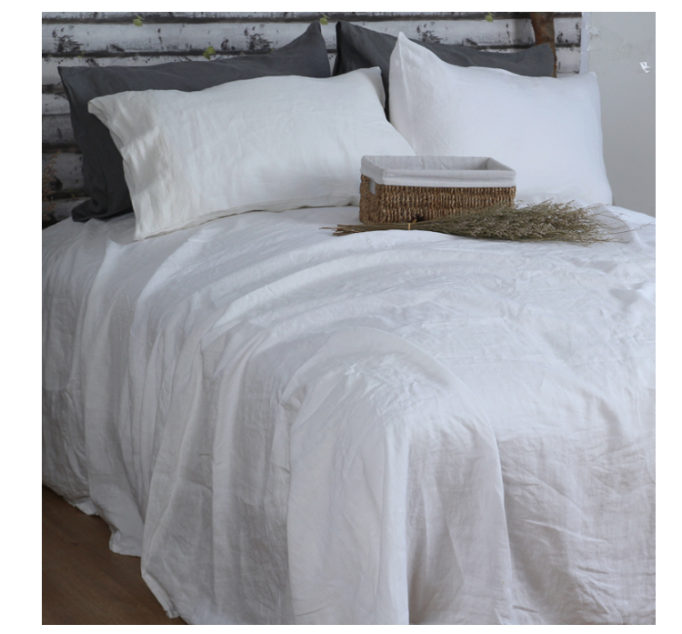 Pháp nhập khẩu linen nguyên liệu tự nhiên enzyme rửa kháng khuẩn 100% tinh khiết linen quilt cover mảnh duy nhất khô thoáng khí 瑕