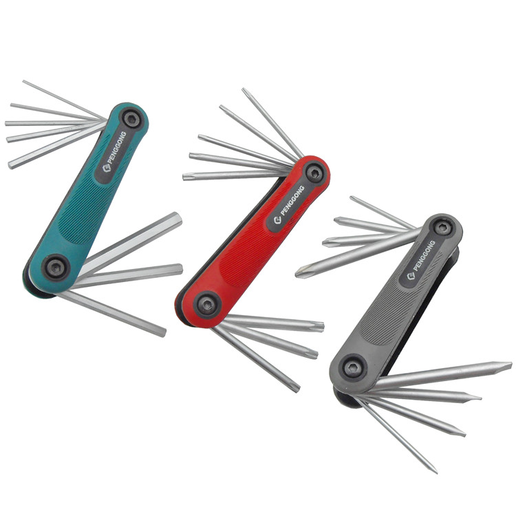 8 pieces of peng - industry folding cross - word screwdriver set of inner hexagonal set of plum - flower hexagonal set