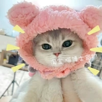 Розовая шапка, с медвежатами