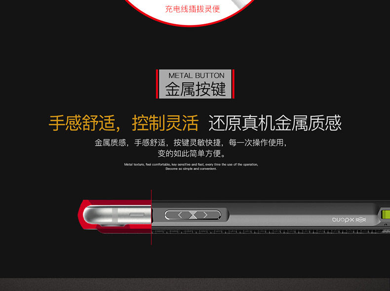 X-Doria Defense Lux Military Grade Tested Anodized Aluminum Leather TPU Polycarbonate Protective Case for Apple iPhone 7 Plus &