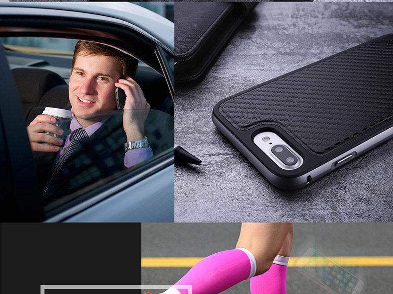 X-Doria Defense Lux Military Grade Tested Anodized Aluminum Leather TPU Polycarbonate Protective Case for Apple iPhone 7 Plus &