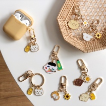 ins small crowdsourced cute kitty banana milk airopods pendant key buttoned kitty ornament