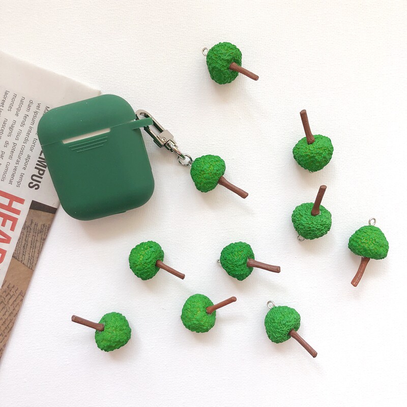 Korea ins super fire Airpods small tree green plant cute creative pendant keychain jewelry gift