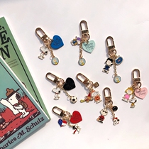 Cute Snoby Snoopy alloy key buckle airpods hanging chain bag pendant ornament accessories