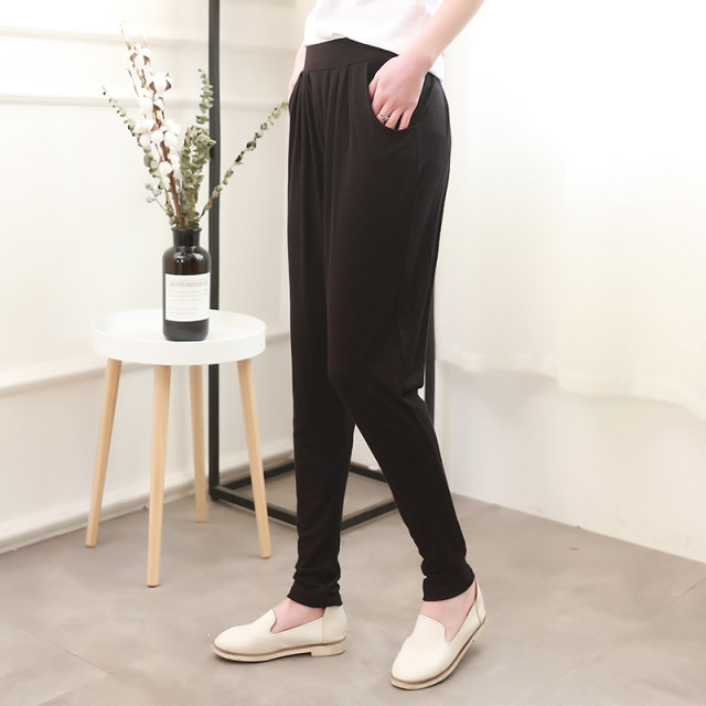 Modal harem pants women's spring and summer thin section outerwear loose large size straight wide leg sports casual pants yoga pants