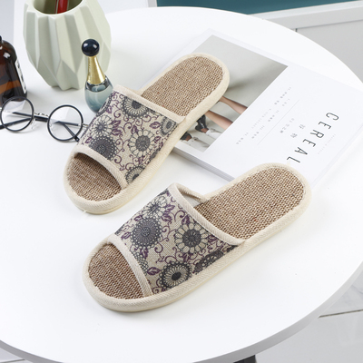 【 博隆富】亚麻室内外穿情侣家居拖鞋