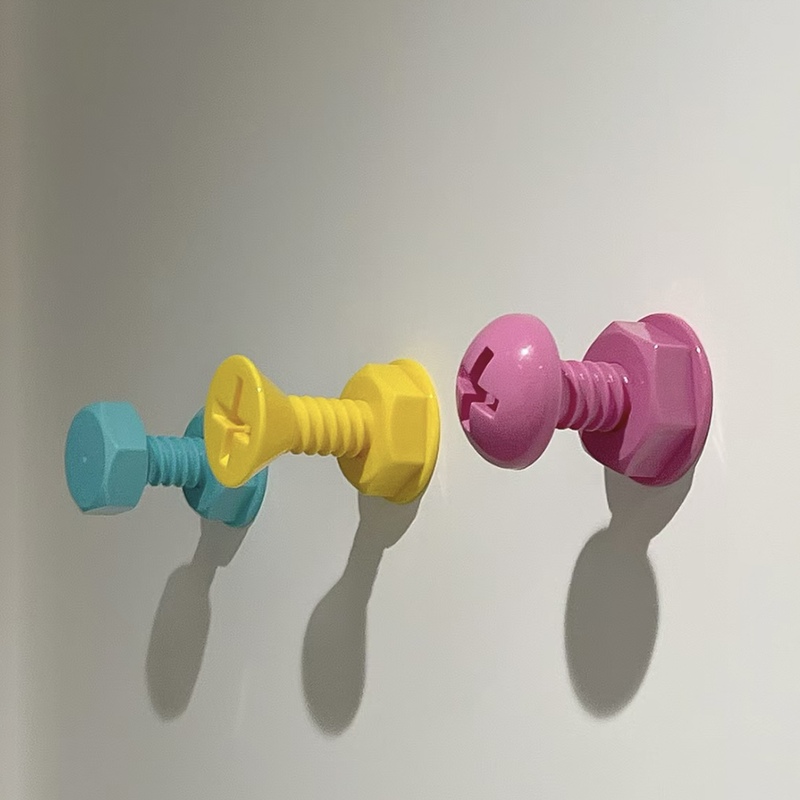 ins Cute Colorful Large Screw Adhesive Hooks, Colorful No-Drill Hooks for Hanging Bags, Entryway, Wall, Room Decoration ins Cute Colorful Large Screw Adhesive Hooks, Colorful No-Drill Hooks for Hanging Bags, Entryway, Wall, Room Decoration