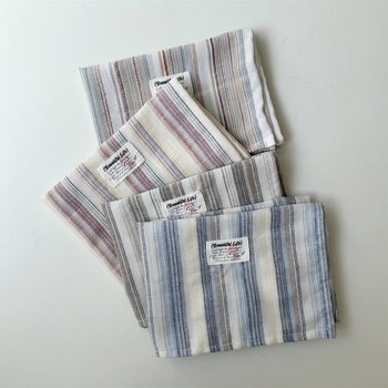 Japanese mixed color striped series napkins ins style blogger same style placemat japanese style decorative food pose background cloth Japanese mixed color striped series napkins ins style blogger same style placemat japanese style decorative food pose background cloth