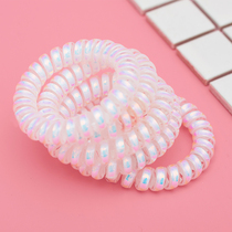 Korea ins cute man fish color phone ring hair band Girl Hearts Dreamy Rubber Fascia Transparent Laser Head Rope