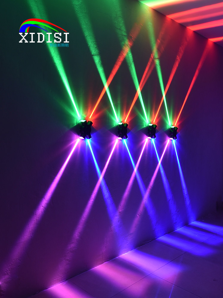 Colorful LED Wall Lamp Colorful Lamp Background Wall Decorative Lamp KTV Bar Net Red Douyin Aisle Spotlight Corridor Lamp