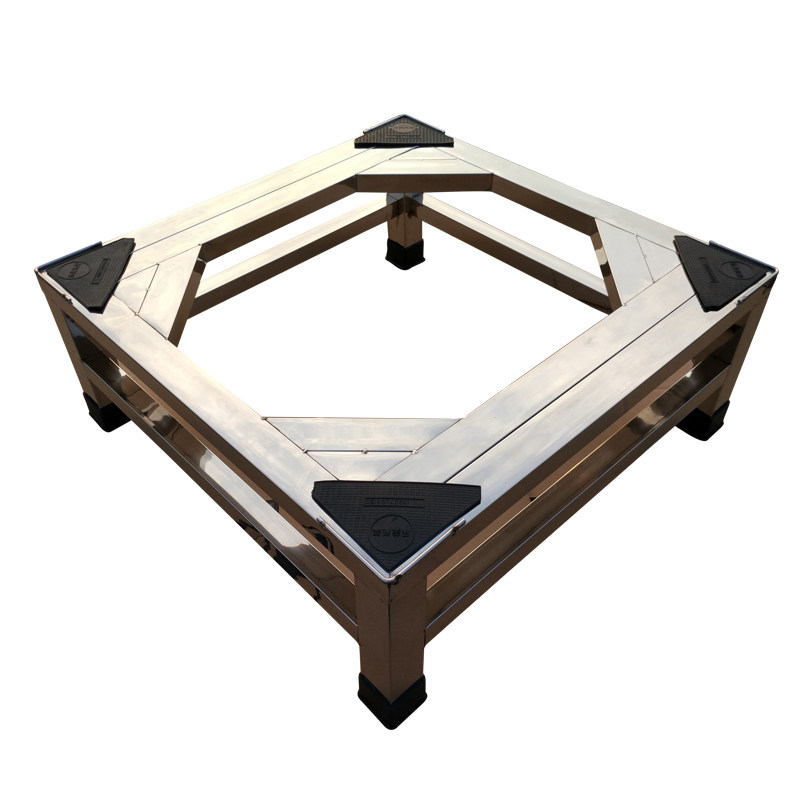 Boutique 304 stainless steel plus high thickness roller laundry rack base Hail washing machine Refrigerator shelf base