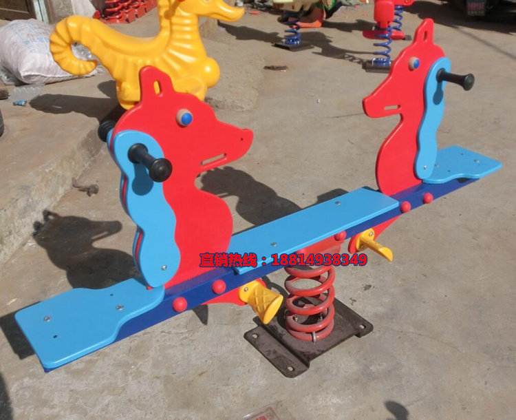 аттракцион качели 幼儿园游戏弹簧木马 公园卡通海马摇摇乐 儿童健身摇乐 小区摇马 OTHER