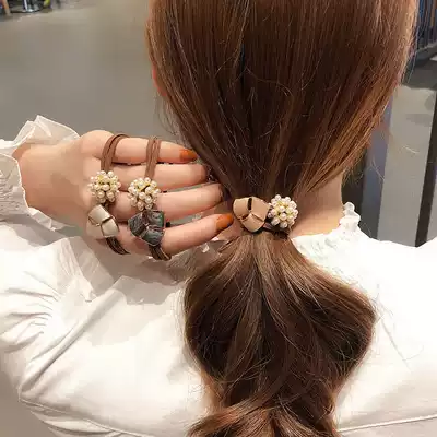 Princess distress hair ring Summer simple Dongdaemun hair ring Female simple temperament net red hair ring ins meatball head small