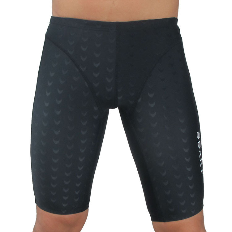 Sand Fish Skin Swimming Trunks Men's Plus Size Race Training Quick Dry Resistance Sunscreen Low waist flat angle 5 minutes swimming trunks