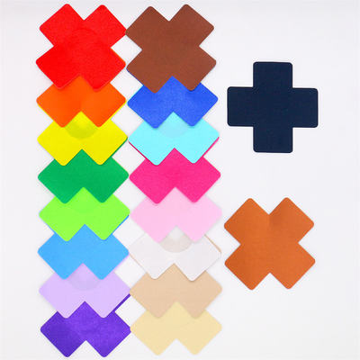 Bestseller Cool Cross/X-shaped breast patch Black/rose red silk satin thin disposable nipple patch for nipple protection