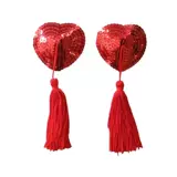 Сексуальные наклейки на соски, блестки для ногтей в форме сердца с кисточками, европейский стиль